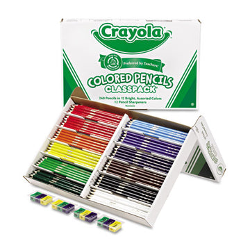 Crayola® Color Pencil Classpack Set, 3.3 Mm, 2b (#1), Assorted Lead-barrel Colors, 462-box freeshipping - TVN Wholesale
